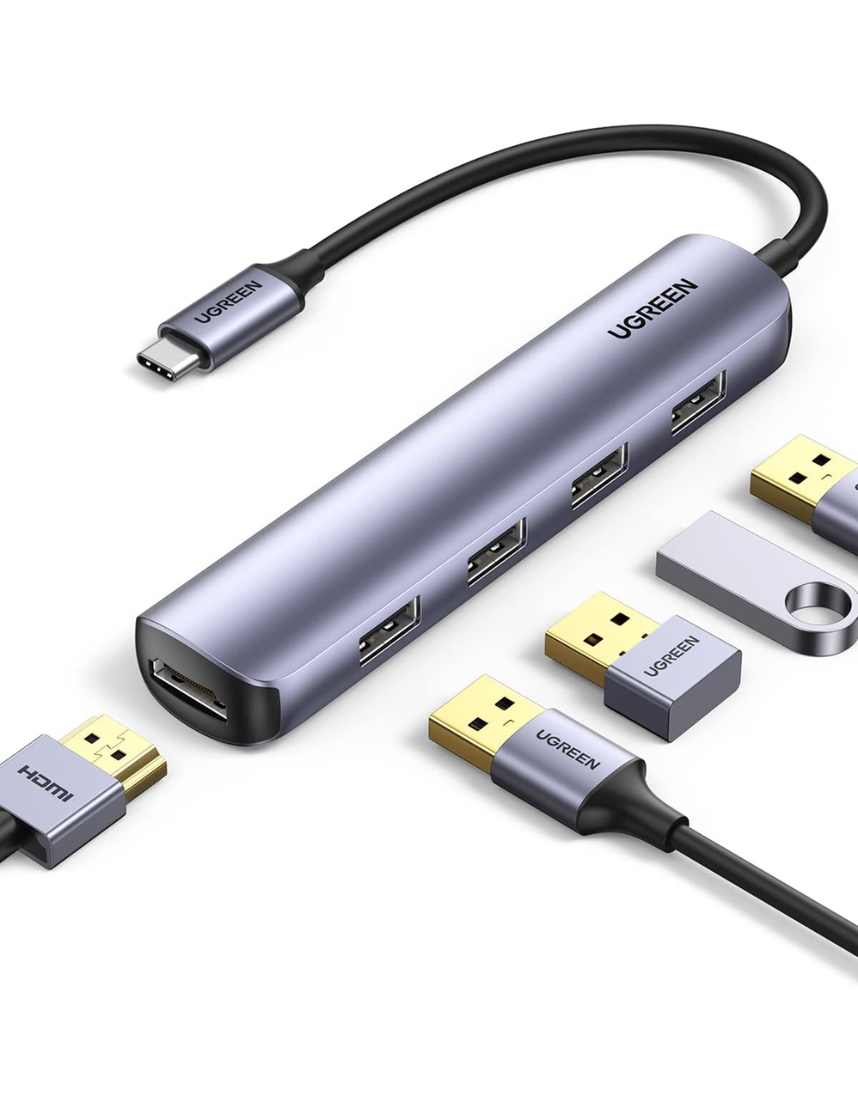 Foto 3 pulgar | Hub Usb-c 5 En 1 Ugreen 4 Usb-a 3.0 Y 1 Hdmi 4k 5gbps