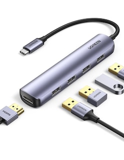 Foto 2 | Hub Usb-c 5 En 1 Ugreen 4 Usb-a 3.0 Y 1 Hdmi 4k 5gbps