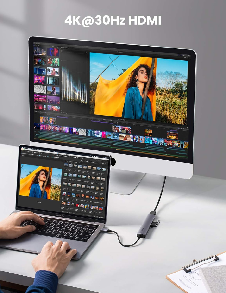 Foto 4 pulgar | Hub Usb-c 5 En 1 Ugreen 4 Usb-a 3.0 Y 1 Hdmi 4k 5gbps