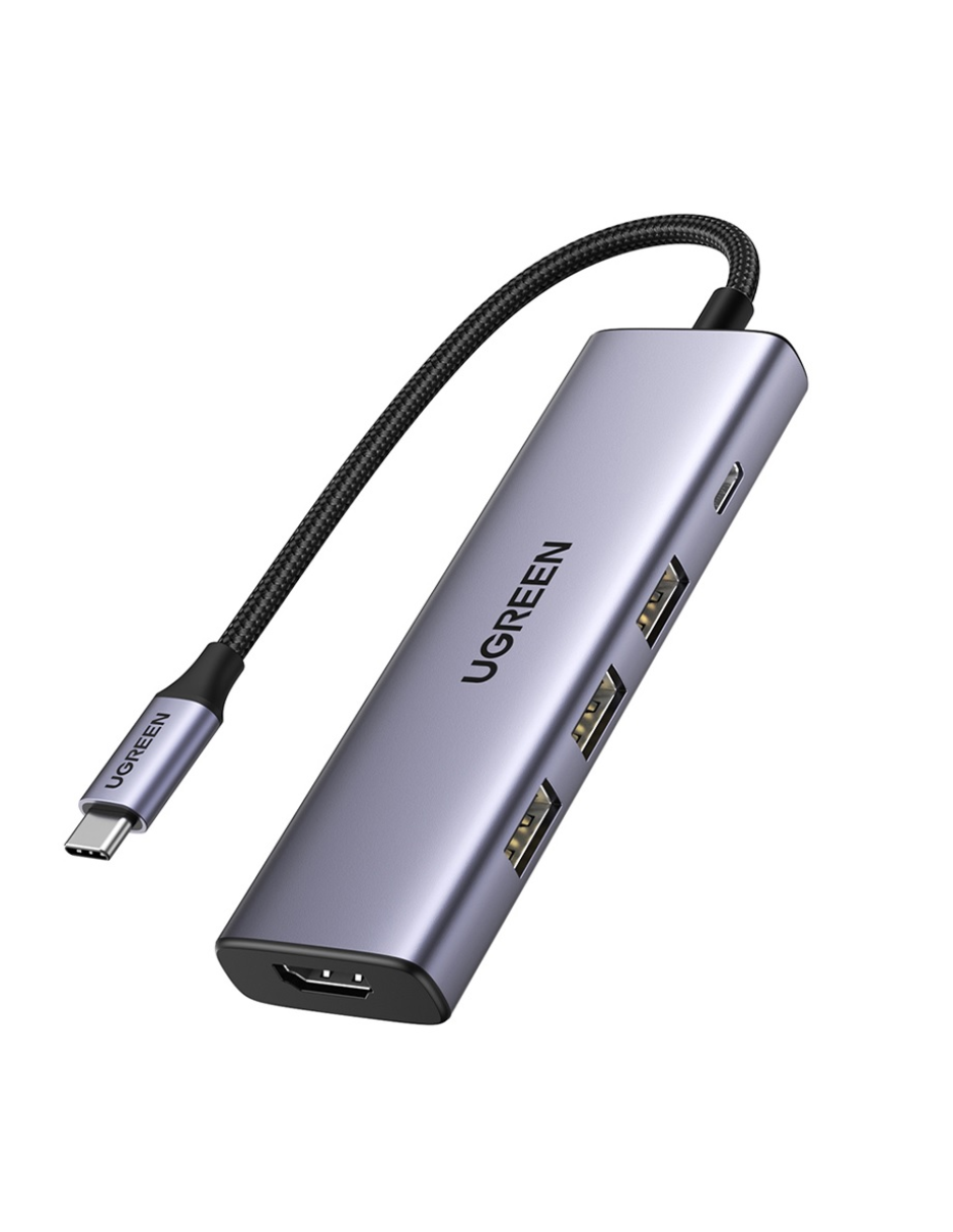 Foto 2 pulgar | Hub Usb-c 5 En 1 Ugreen 3 Usb-a, 1 Usb-c Y Hdmi 4k/30hz 5gbps