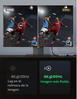 Foto 5 | Hub Usb-c 6 En 1 Ugreen 2 Usb-a, 1 Usb-c, Hdmi 4k/30hz Y Sd/tft