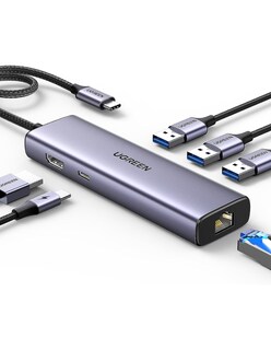 Foto 3 | Hub Usb-c 6 En 1 Ugreen 3 Usb-a, 1 Usb-c, Hdmi 4k/30hz Y Ethernet