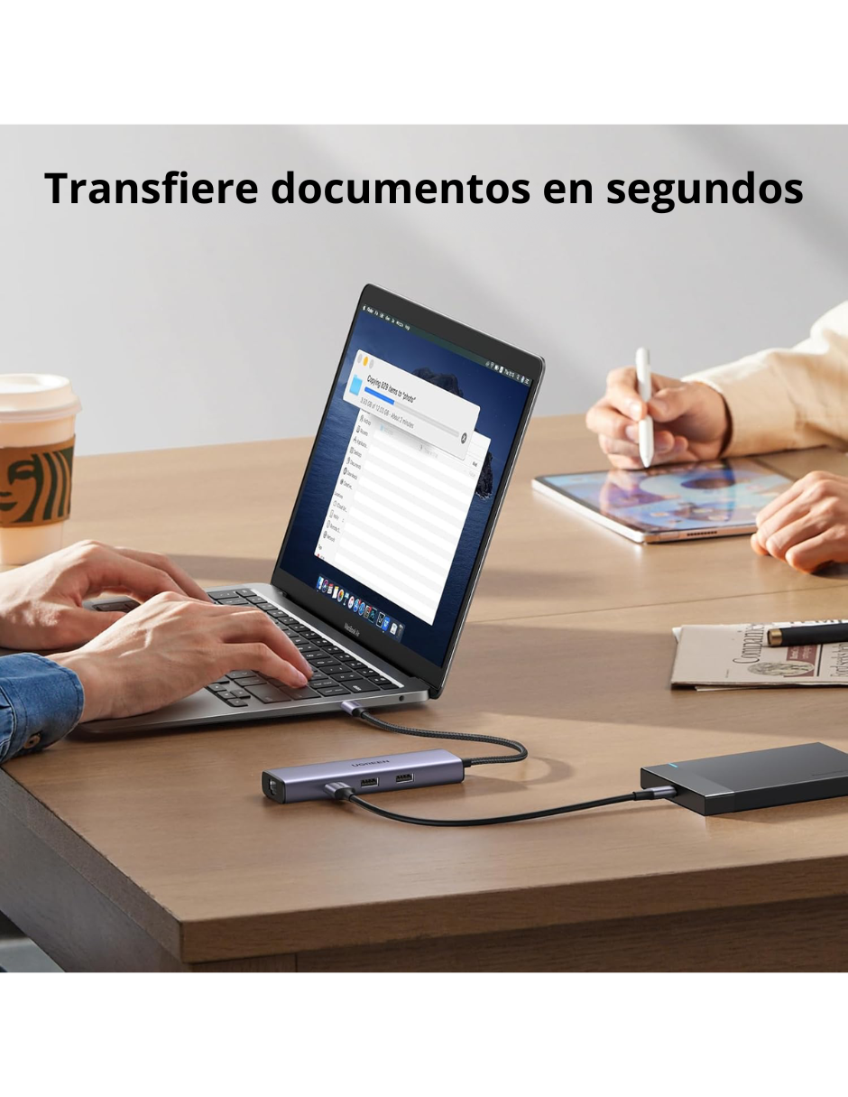 Foto 7 | Hub Usb-c 6 En 1 Ugreen 3 Usb-a, 1 Usb-c, Hdmi 4k/30hz Y Ethernet