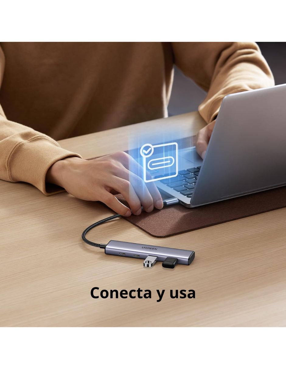 Foto 5 pulgar | Hub Usb-c 4 En 1 Cm473 Ugreen 2 Usb-a 3.0 Y 2 Usb-c 5gbps