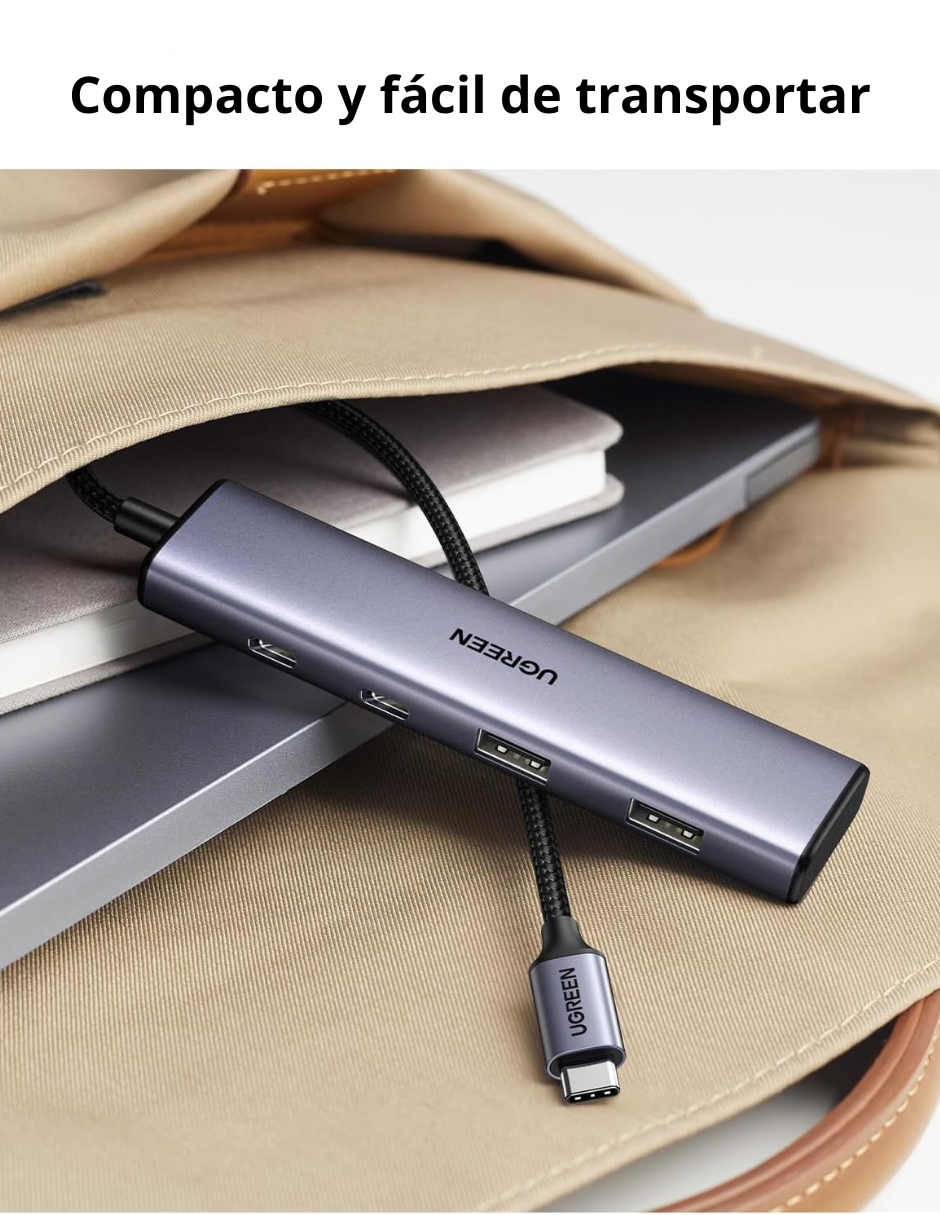 Foto 7 pulgar | Hub Usb-c 4 En 1 Cm473 Ugreen 2 Usb-a 3.0 Y 2 Usb-c 5gbps