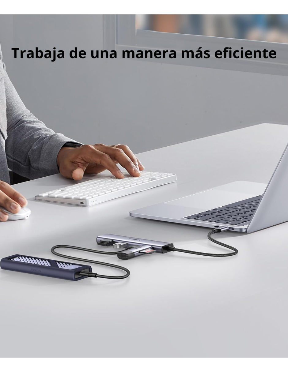 Foto 8 pulgar | Hub Usb-c 4 En 1 Cm473 Ugreen 2 Usb-a 3.0 Y 2 Usb-c 5gbps