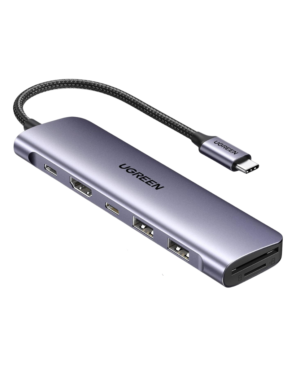 Foto 2 pulgar | Hub Usb-c 7 En 1 Ugreen 2 Usb-a, 2 Usb-c, 1 Hdmi 4k/60hz Y Sd/tft