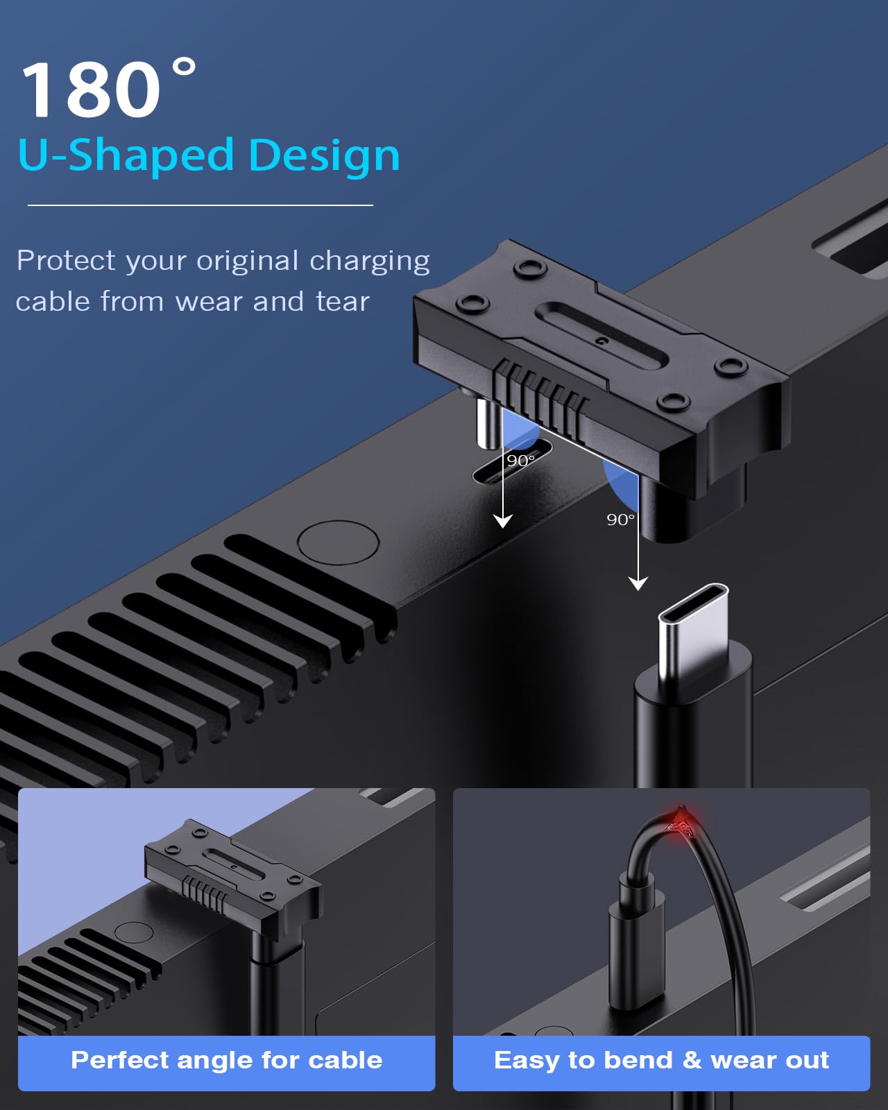 Foto 3 pulgar | Adaptador Usb-c Moko De 180 Grados En Forma De U Macho A Hembra, 240 W - Venta Internacional.
