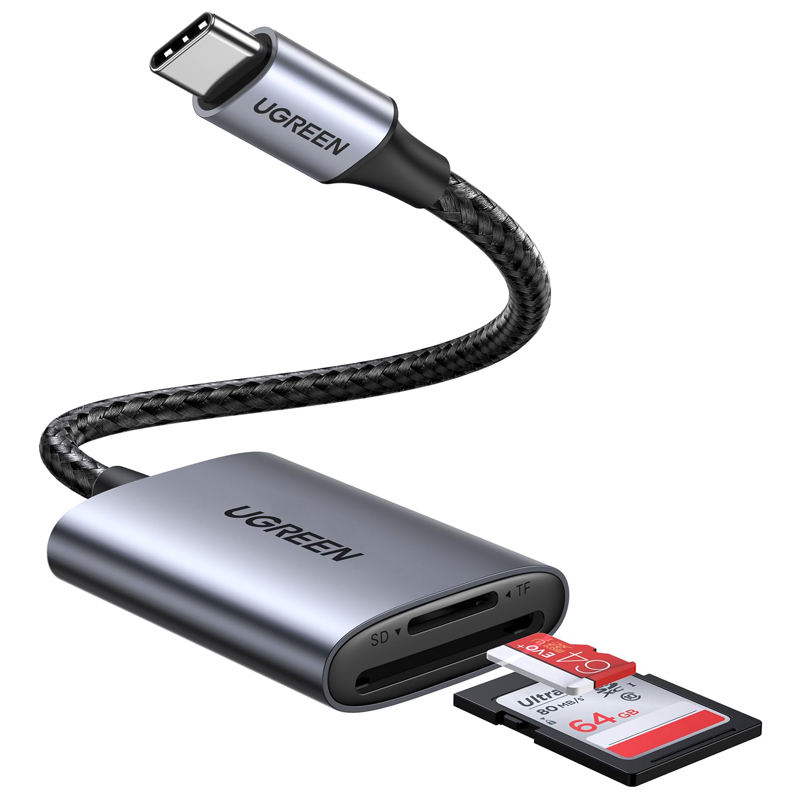 Foto 1 | Lector De Tarjetas Ugreen Usb C Sd/micro Sd 2 En 1 Para Iphone, Samsung - Venta Internacional.
