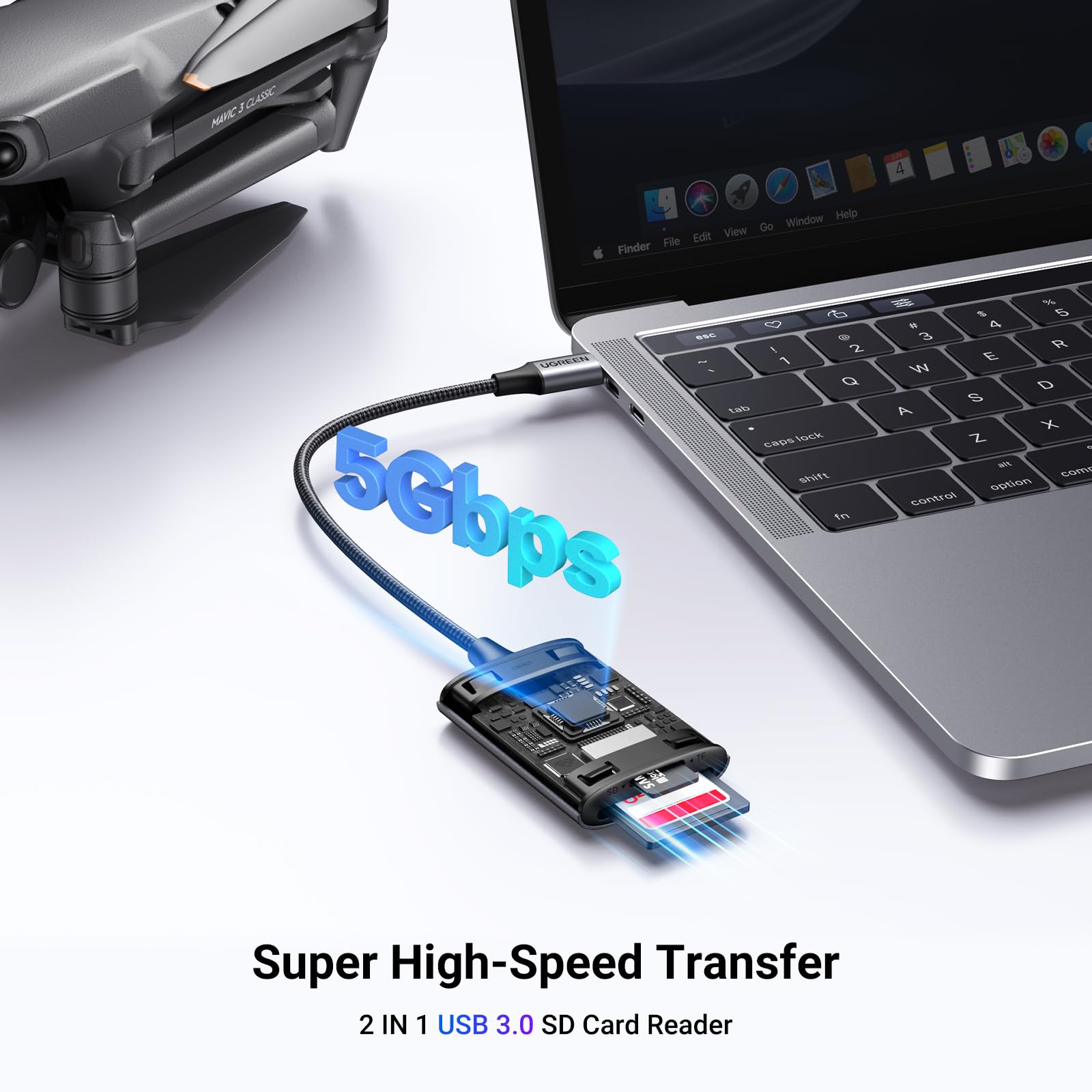 Foto 4 pulgar | Lector De Tarjetas Ugreen Usb C Sd/micro Sd 2 En 1 Para Iphone, Samsung - Venta Internacional.