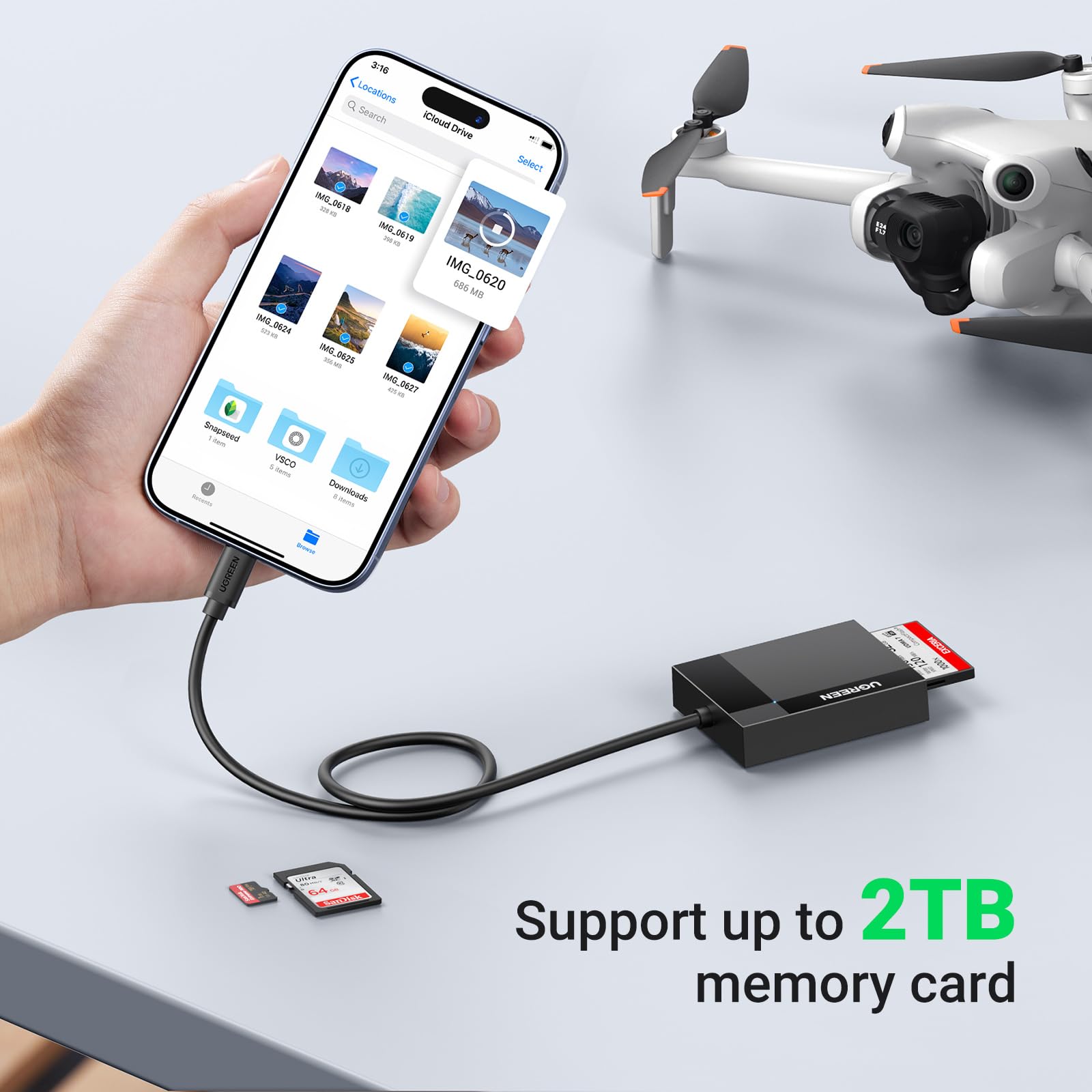 Foto 6 pulgar | Lector De Tarjetas De Memoria Ugreen Usb C 4 En 1 Para Iphone, Macbook - Venta Internacional.