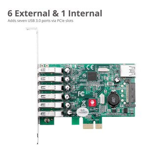 Foto 3 | Usb 3.0 Pcie I/e Siig Ju-p70011-s1 Con Chipset Renesas De 7 Puertos - Venta Internacional.