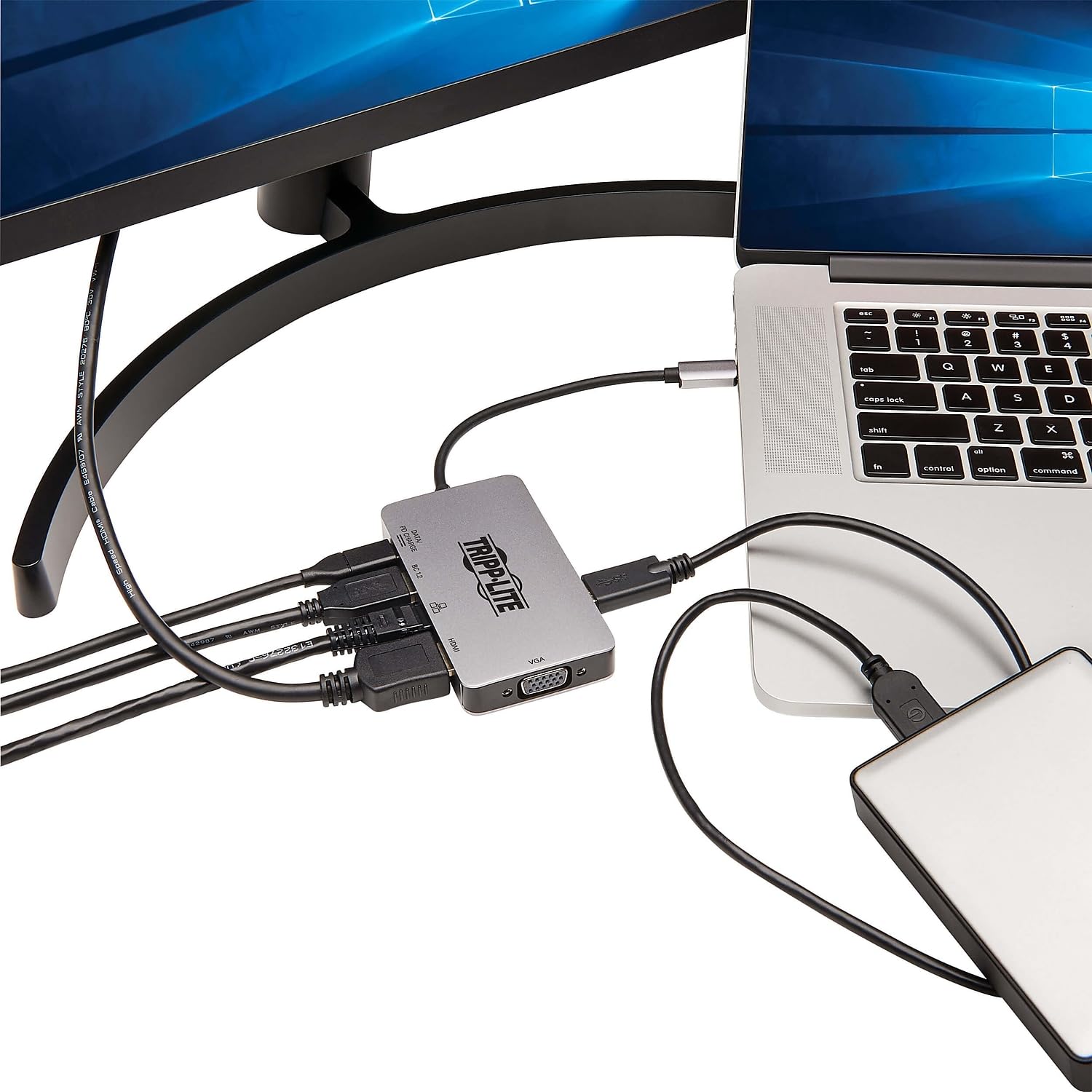 Foto 4 pulgar | Estación De Acoplamiento Tripp Lite U442-dock6-gy Usb-c De Doble Pantalla - Venta Internacional.