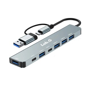 Foto 1 | Adaptador Usb Para Laptop Usb 3.0 5gbps 7 En 2 Hub Usb C Lab.g Gris