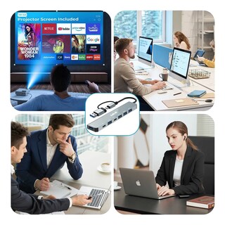 Foto 5 | Adaptador Usb Para Laptop Usb 3.0 5gbps 7 En 2 Hub Usb C Lab.g Gris