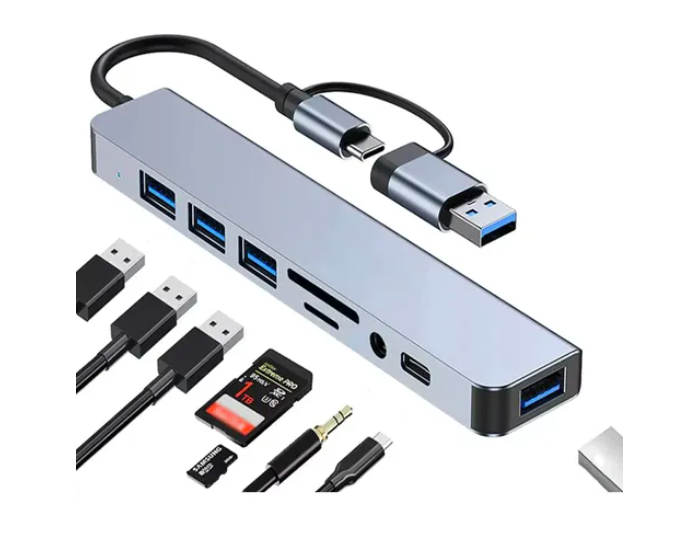 Foto 2 pulgar | 8en1 Adaptador Xtellar Usb Tipo C Multipuerto Hub Puertos