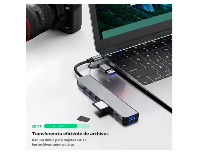Foto 4 pulgar | 8en1 Adaptador Xtellar Usb Tipo C Multipuerto Hub Puertos