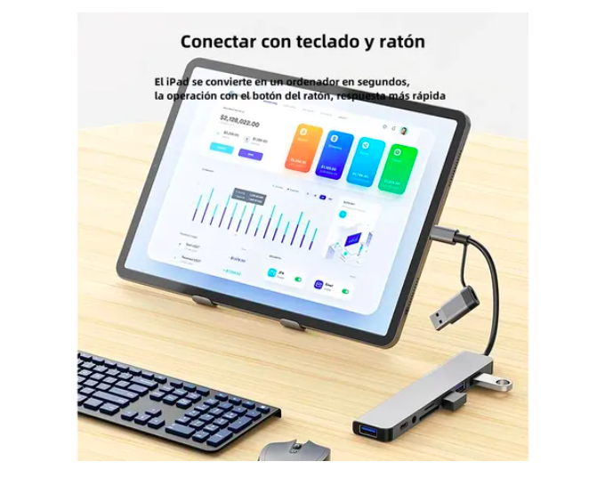 Foto 5 pulgar | 8en1 Adaptador Xtellar Usb Tipo C Multipuerto Hub Puertos