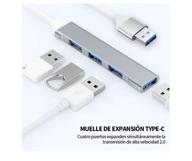 Foto 5 pulgar | 4 Puertos Delgado Xtellar Divisor 5 Gbps Hub Usb3.0 Adaptador Laptop