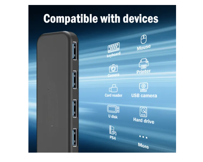 Foto 3 pulgar | Adaptador Xtellar  Hub Tipo C 4 En 1 Usb-a 3.0*4