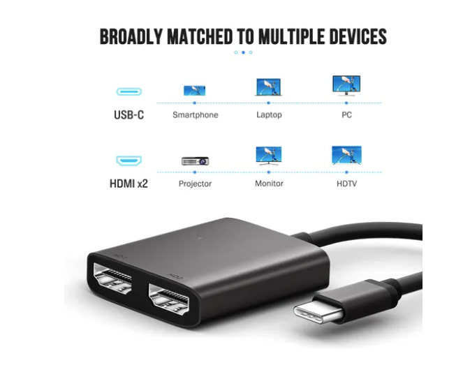 Foto 3 pulgar | Usb-c 2 Puertos Xtellar Hdmi 4k Convertidor Multifuncional