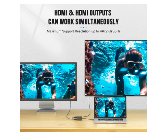 Foto 4 pulgar | Usb-c 2 Puertos Xtellar Hdmi 4k Convertidor Multifuncional