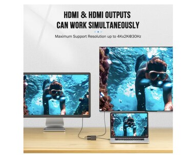 Foto 3 | Usb-c 2 Puertos Xtellar Hdmi 4k Convertidor Multifuncional
