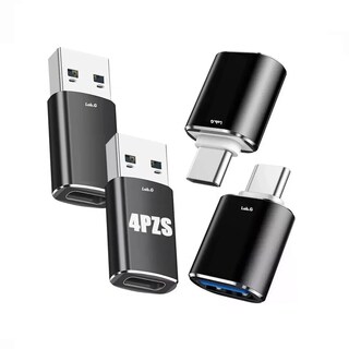 Foto 1 | 4 Piezas Adaptador Otg Usb Tipo C A Usb 3.0 5gbps Lab.g Negro