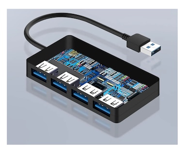 Foto 2 | Conector Múltiple Usb 3.0 De 4 Puertos Negro