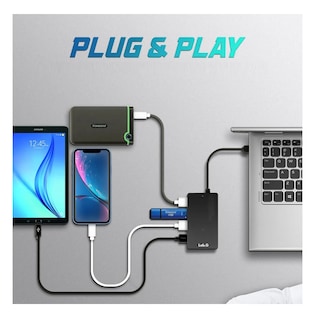 Foto 4 | Conector Múltiple Usb 3.0 De 4 Puertos Negro