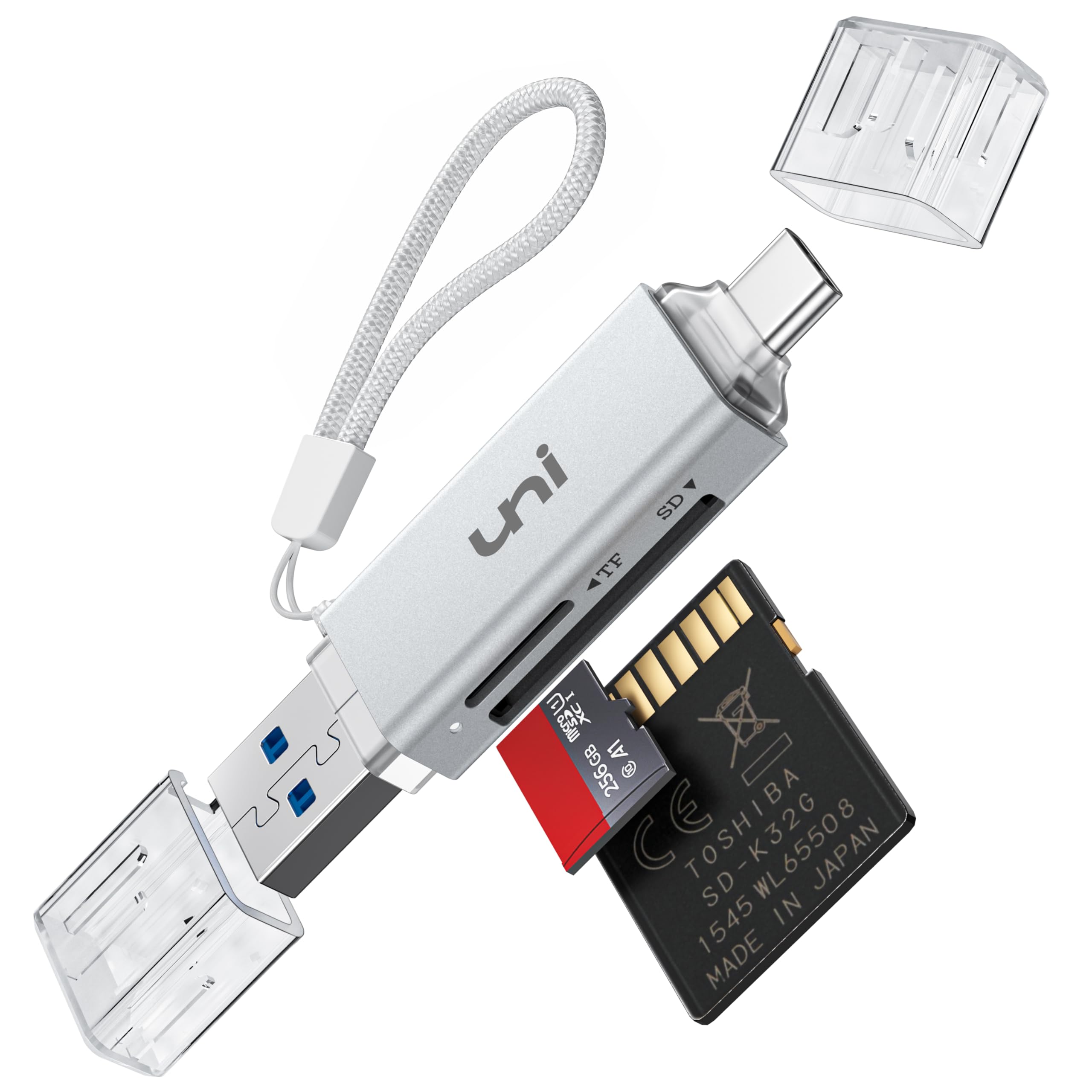 Lector De Tarjetas Sd Uni De Alta Velocidad Usb C A Micro Sd Usb 3.0 Plateado - Venta Internacional.