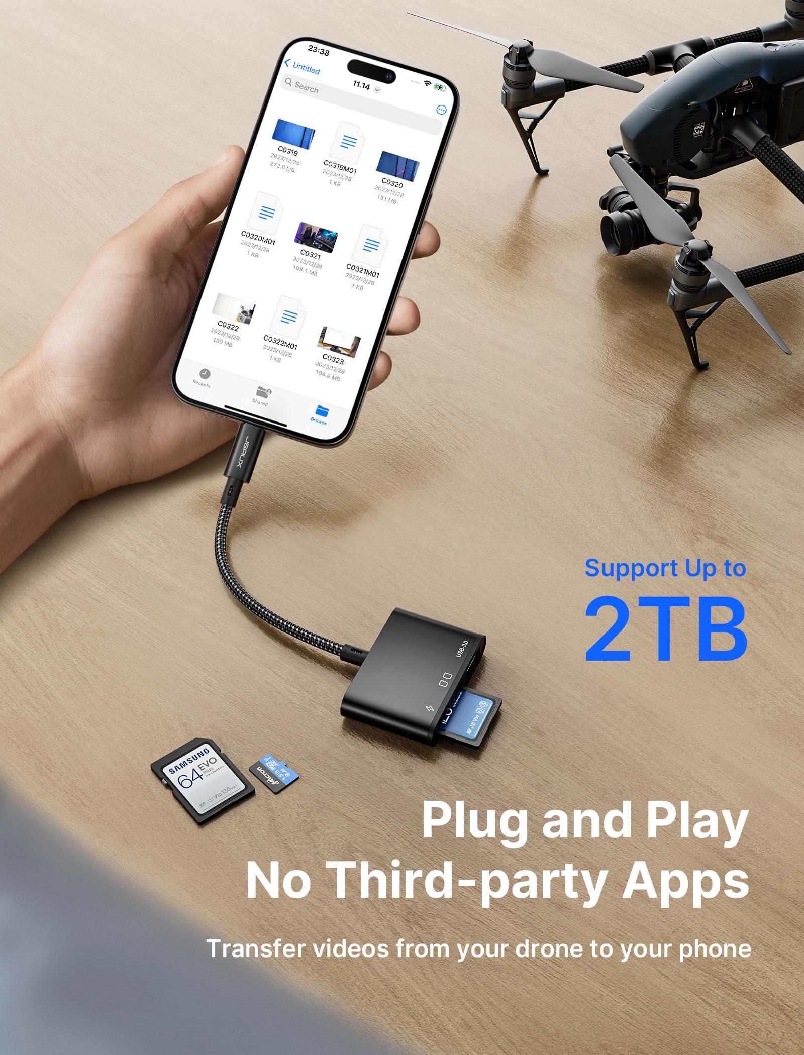 Foto 4 pulgar | Lector De Tarjetas Sd Usb-c Jsaux 4 En 1 Con Usb 3.0 Y Puerto De Carga - Venta Internacional.