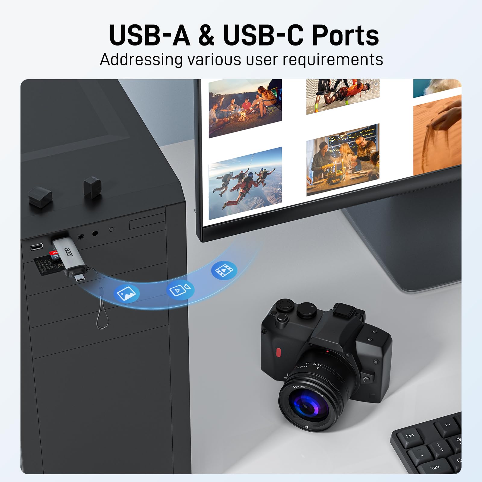 Foto 6 pulgar | Lector De Tarjetas Sd Acer Usb C Con Doble Ranura Usb 3.0 Tipo C - Venta Internacional.