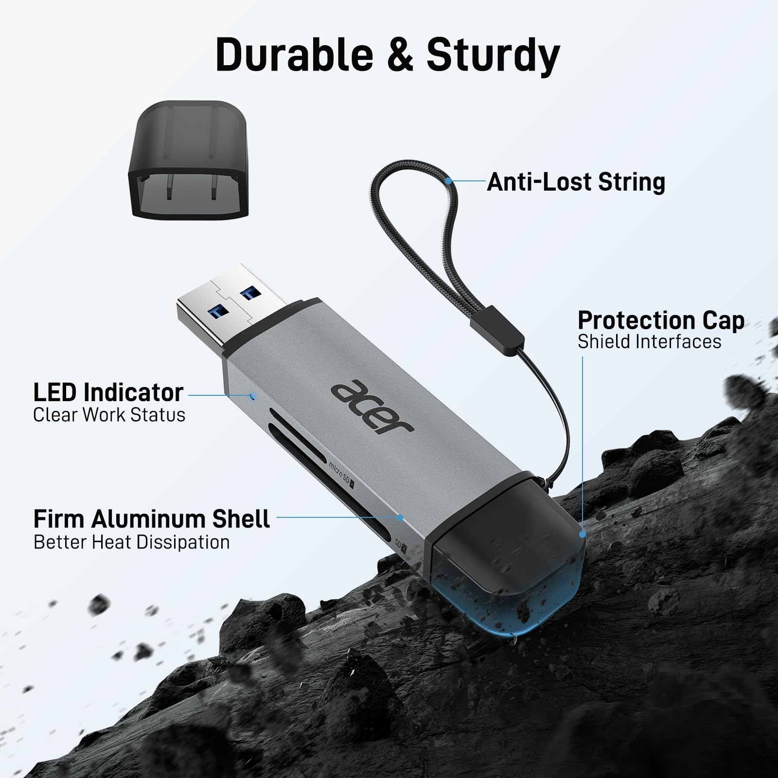 Foto 8 pulgar | Lector De Tarjetas Sd Acer Usb C Con Doble Ranura Usb 3.0 Tipo C - Venta Internacional.