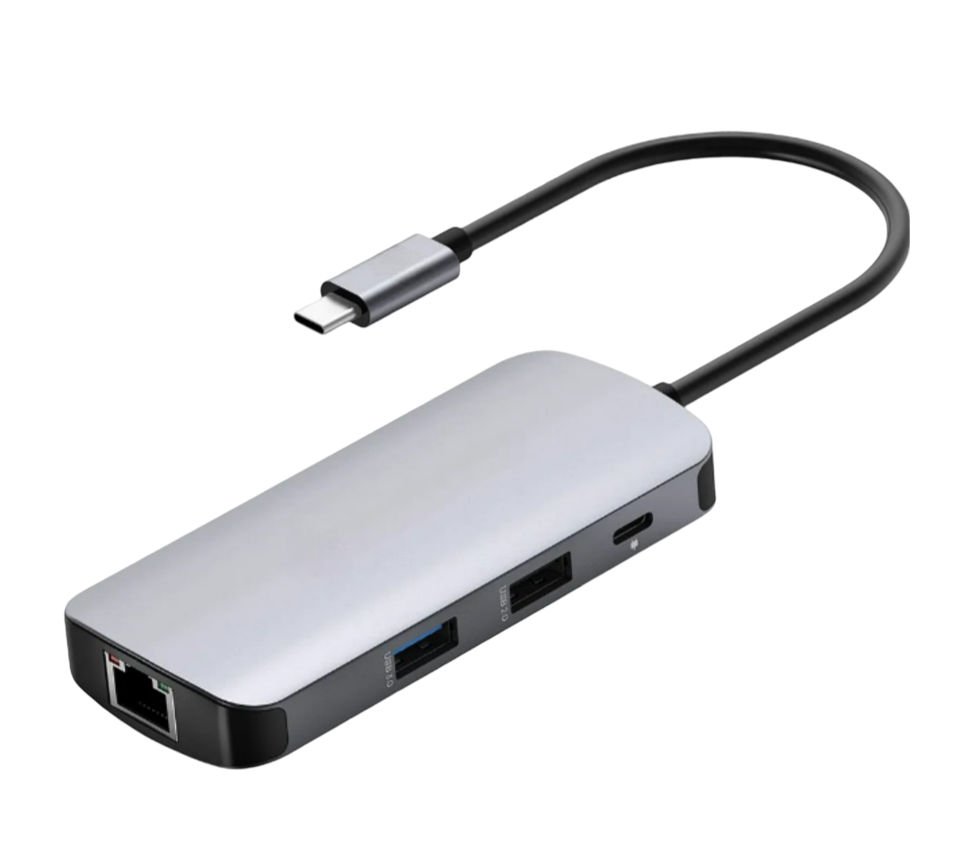 Hub Usb-c Xtellar 7 en 1  Adaptador Premium 4k Hdmi y Ethernet Para Multitasking