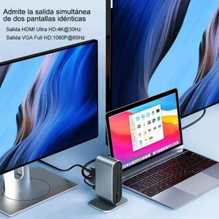 Foto 2 | Adaptador Multipuerto Xtellar 12 en 1 Usb-c Hdmi 4k Ethernet y Usb 3.0