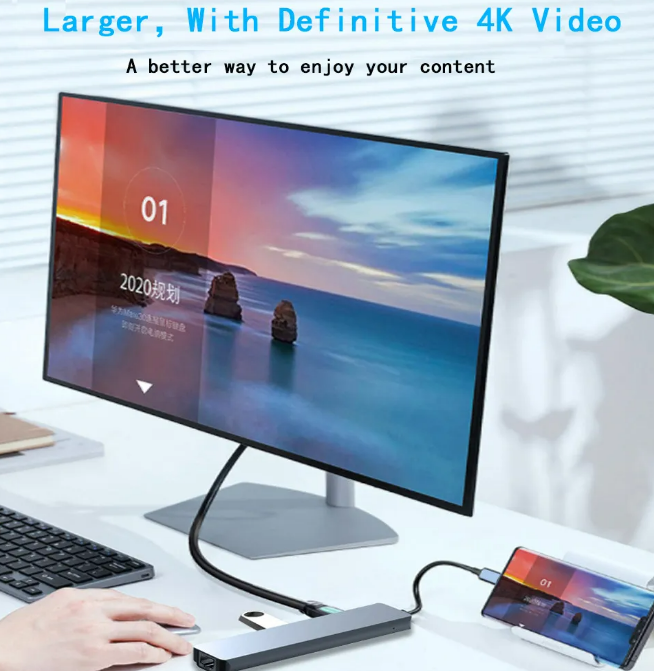 Foto 4 pulgar | Hub Usb C Premium Xtellar 10 en 1 con Adaptador HDMI 4K y Ethernet para Profesionales en Movimiento