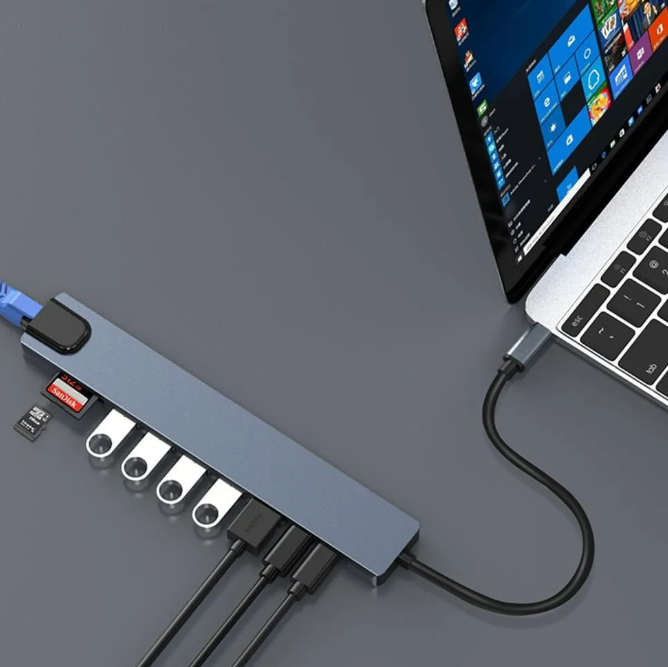Foto 5 pulgar | Hub Usb C Premium Xtellar 10 en 1 con Adaptador HDMI 4K y Ethernet para Profesionales en Movimiento