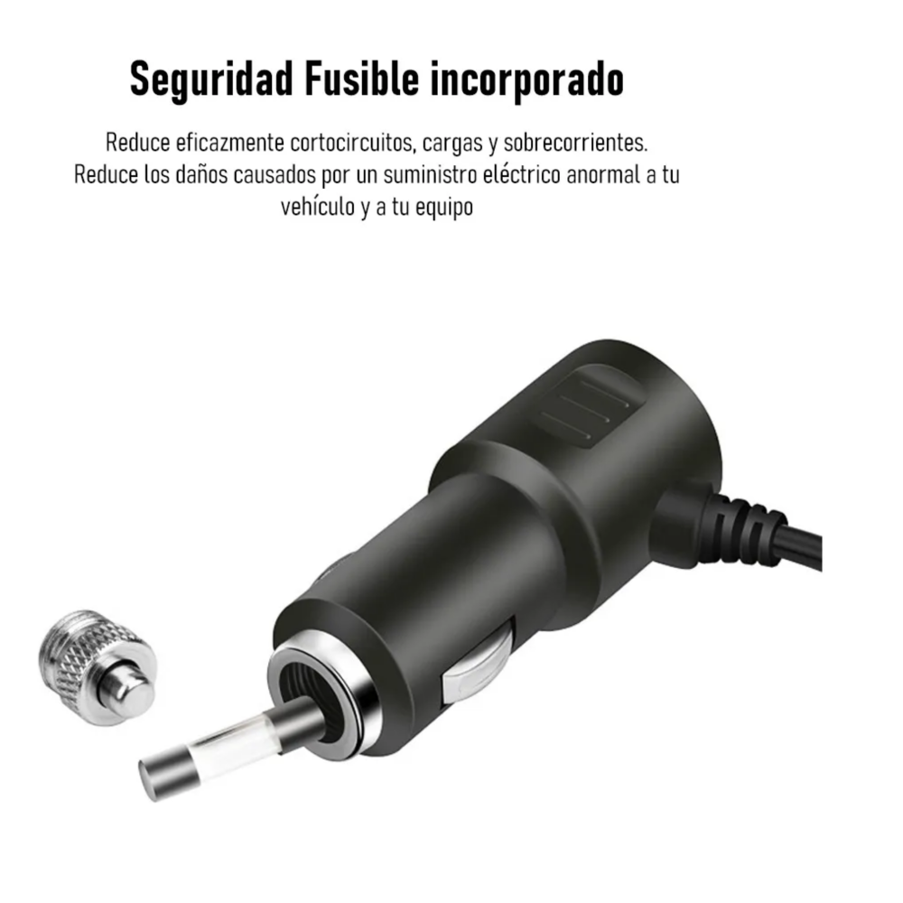 Foto 6 pulgar | Adaptador Múltiples Puertos Usb Cargador De Coche Con Luces Belug  Negro