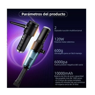 Foto 2 | Limpieza Pc Inalámbrico Plumero Aire Soplador Aspirador Eo Safe Imports Esi-9575 Negro
