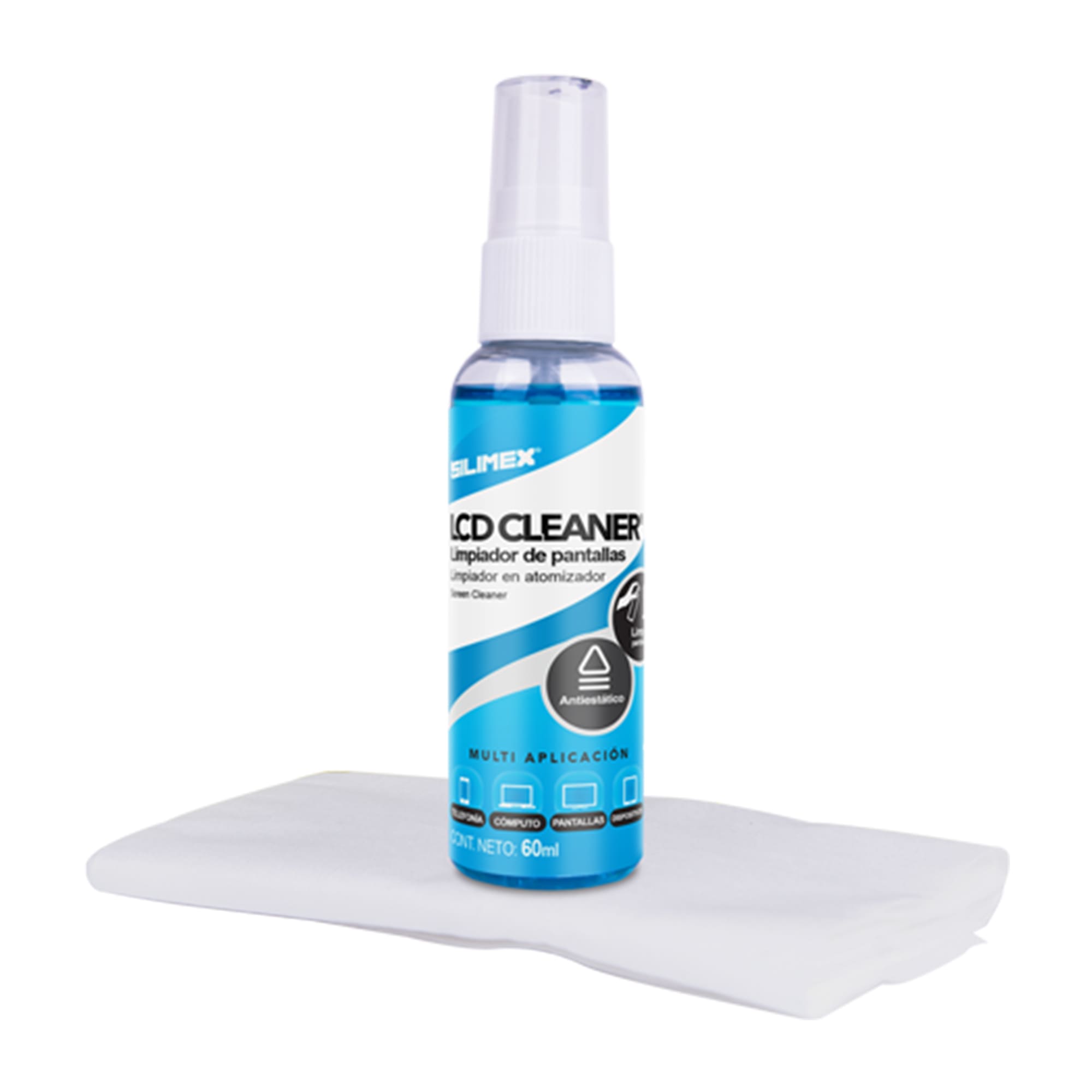 Foto 3 | Limpiador de Pantallas Silimex 60 Ml con Microfibra