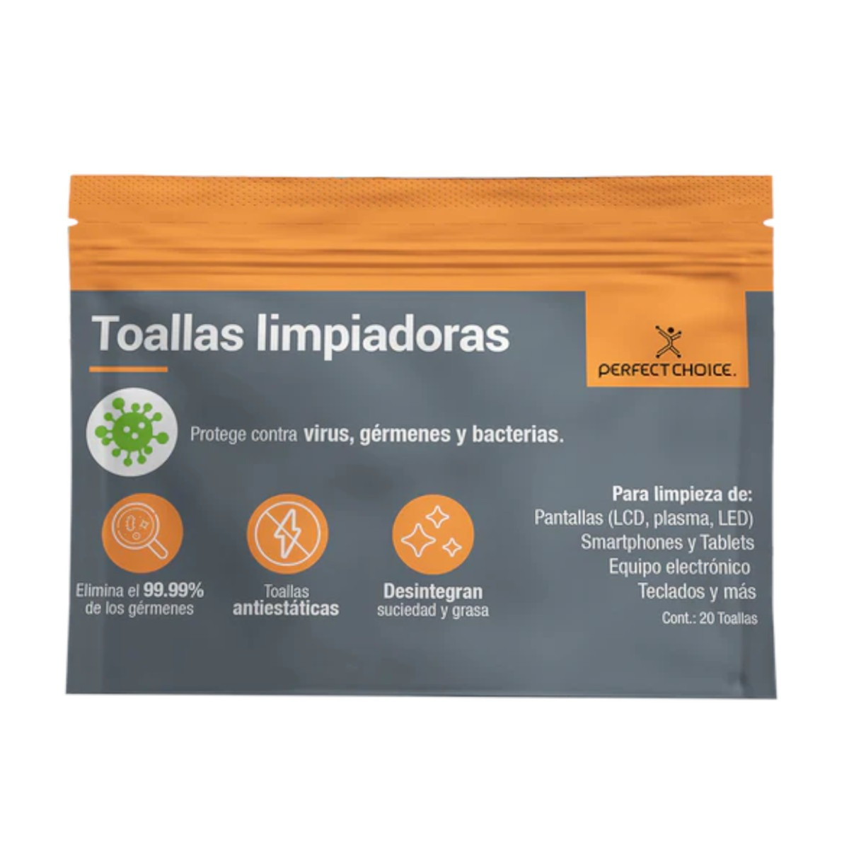 Foto 3 | Kit Limpieza Pc  Perfect Choice Espuma Toalla Paño Limpiador