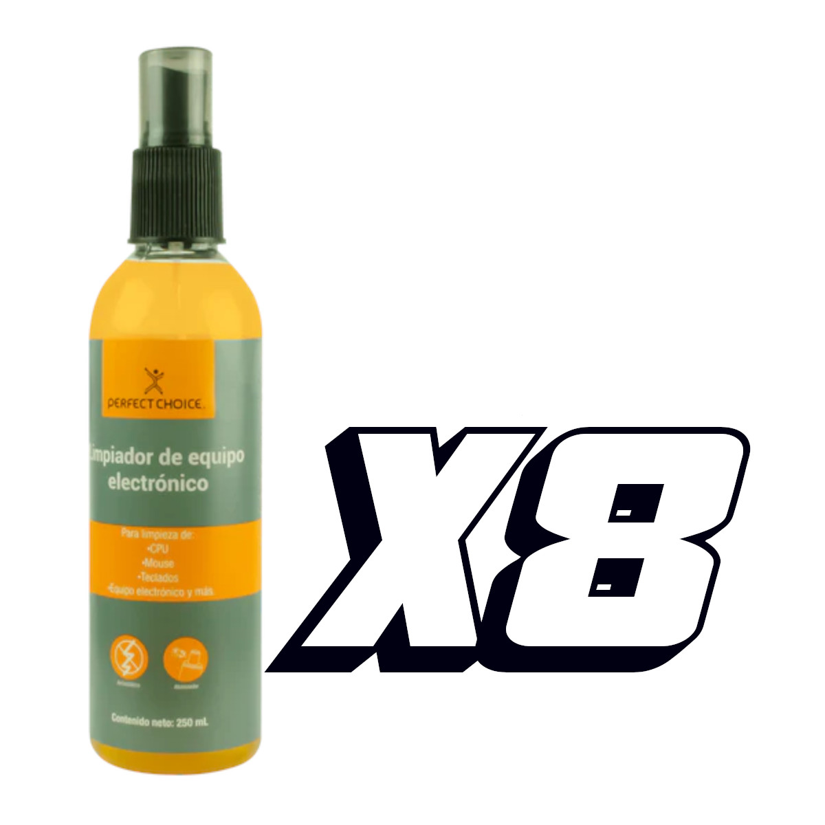 Foto 1 | Kit Limpiador De Electrónicos Perfect Choice 8pz 250ml c/u
