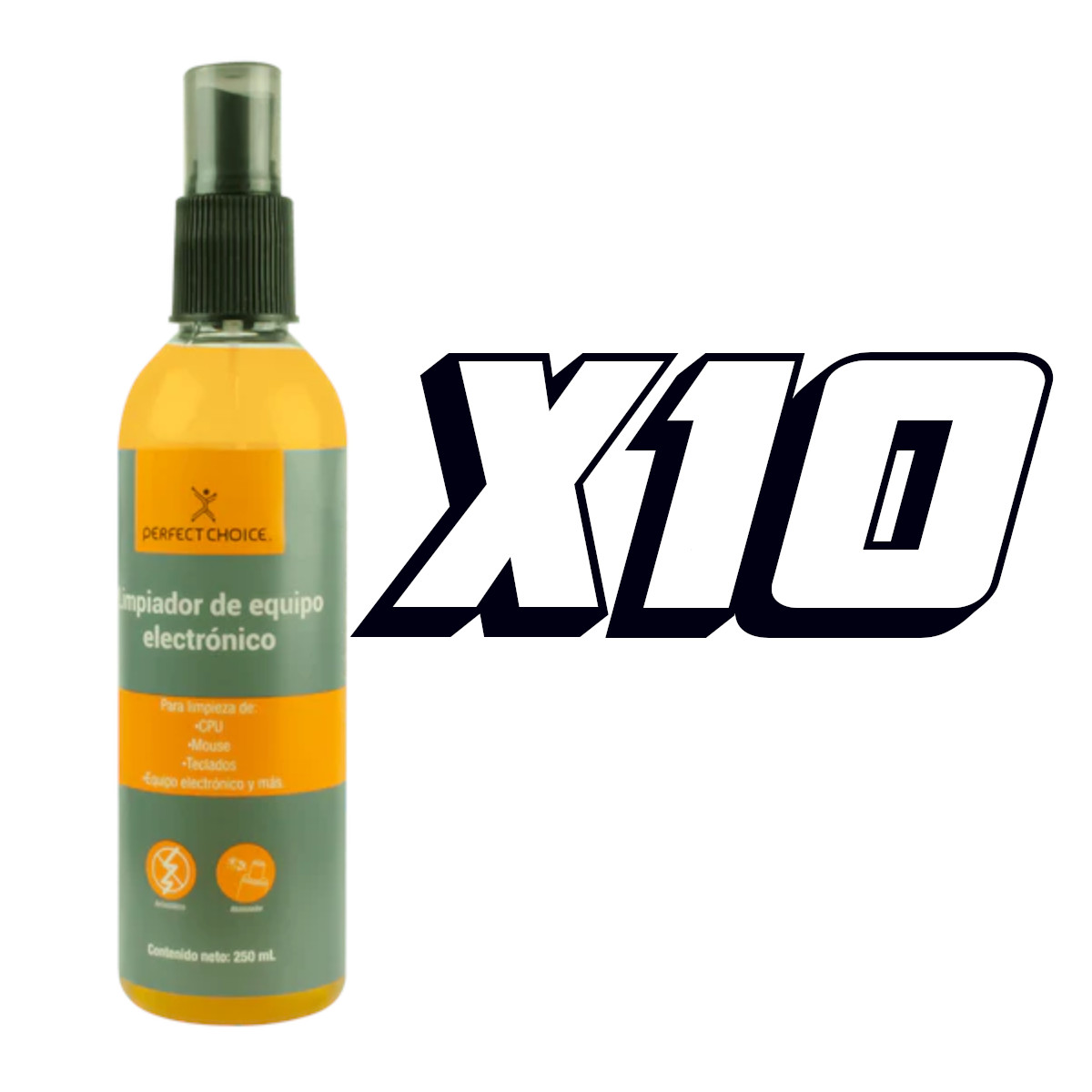 Kit Limpiador De Electrónicos Perfect Choice 10pz 250ml c/u