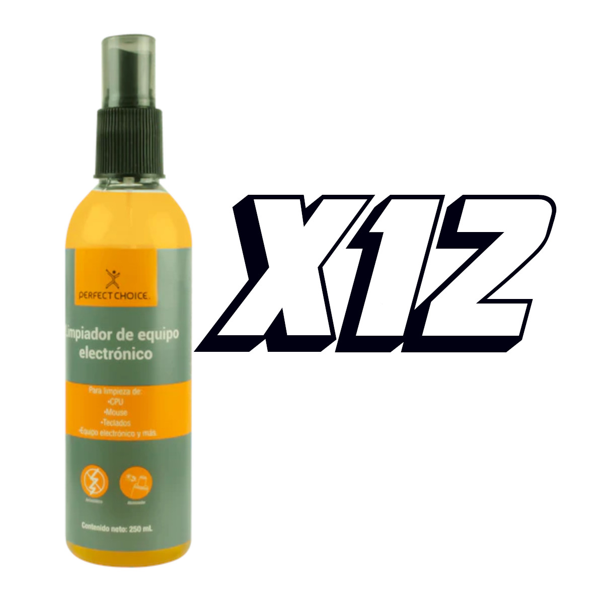 Foto 2 pulgar | Kit Limpiador De Electrónicos Perfect Choice 12pz 250ml c/u