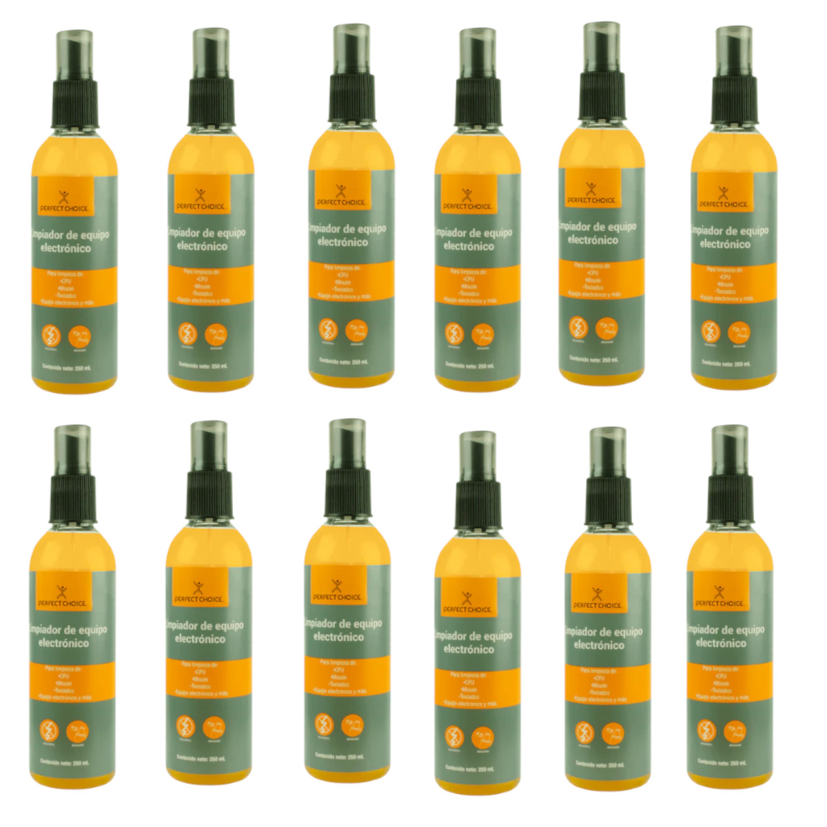 Foto 4 pulgar | Kit Limpiador De Electrónicos Perfect Choice 12pz 250ml c/u