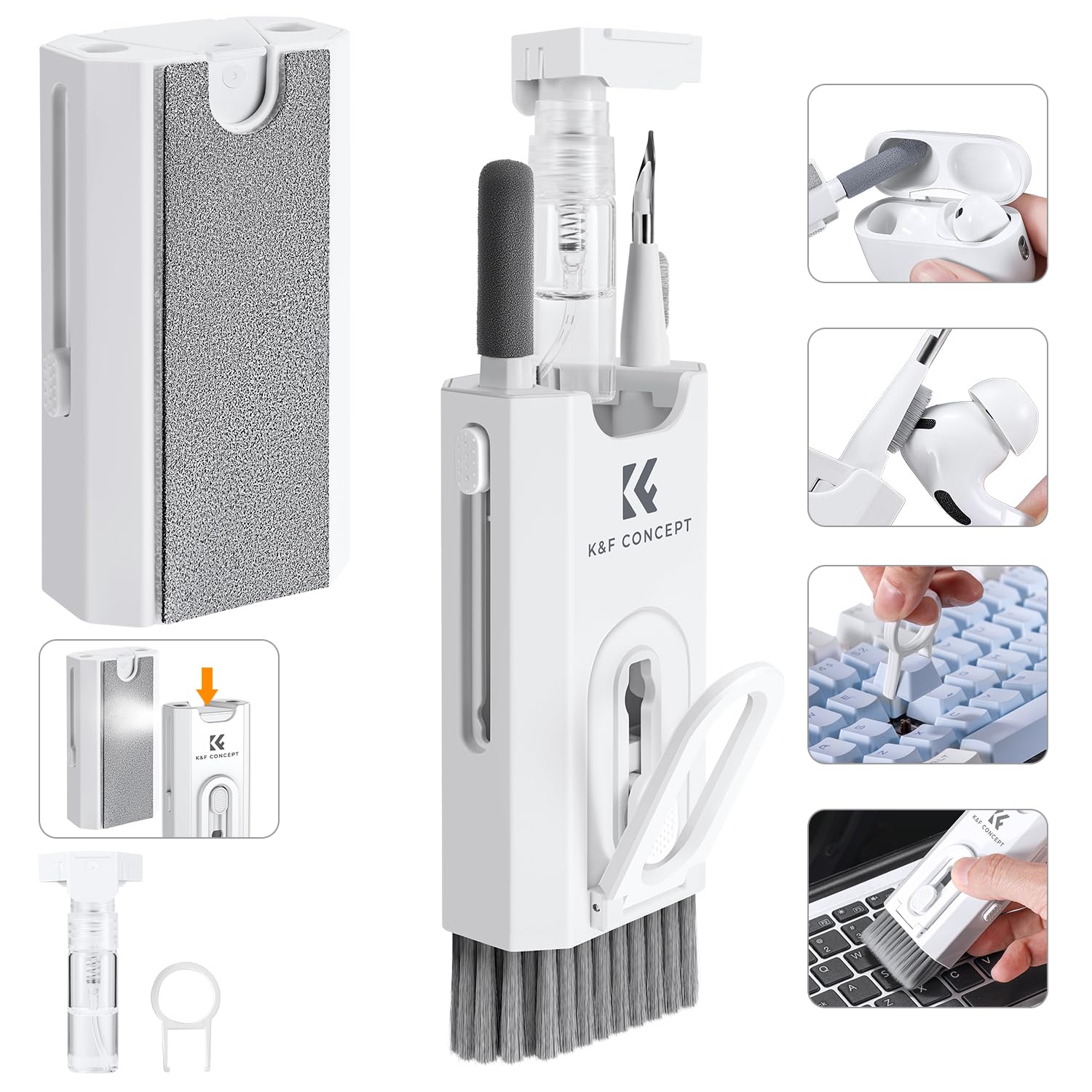 Foto 2 pulgar | Kit De Limpieza K&f Concept 8 En 1 Airpods Para Iphone Macbook - Venta Internacional.