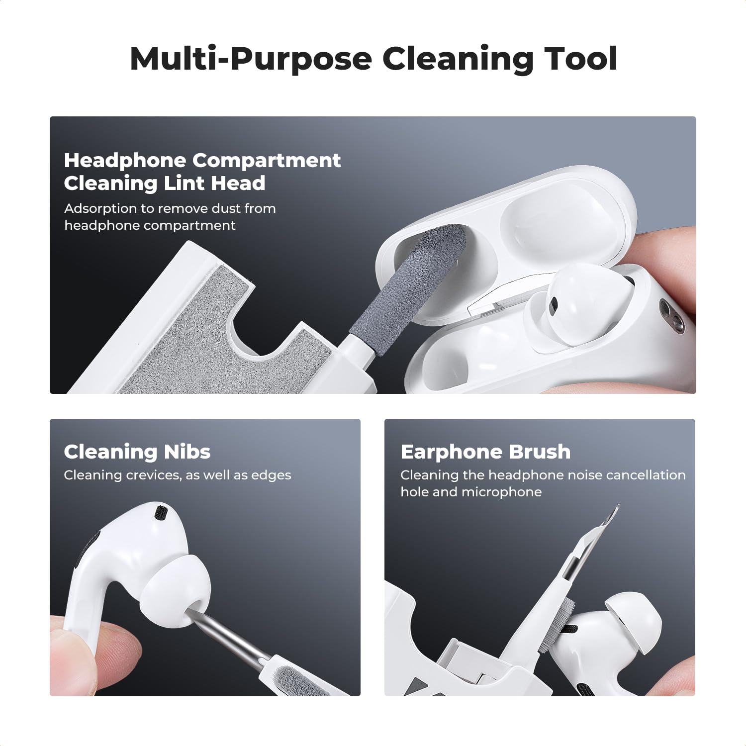 Foto 4 pulgar | Kit De Limpieza K&f Concept 8 En 1 Airpods Para Iphone Macbook - Venta Internacional.
