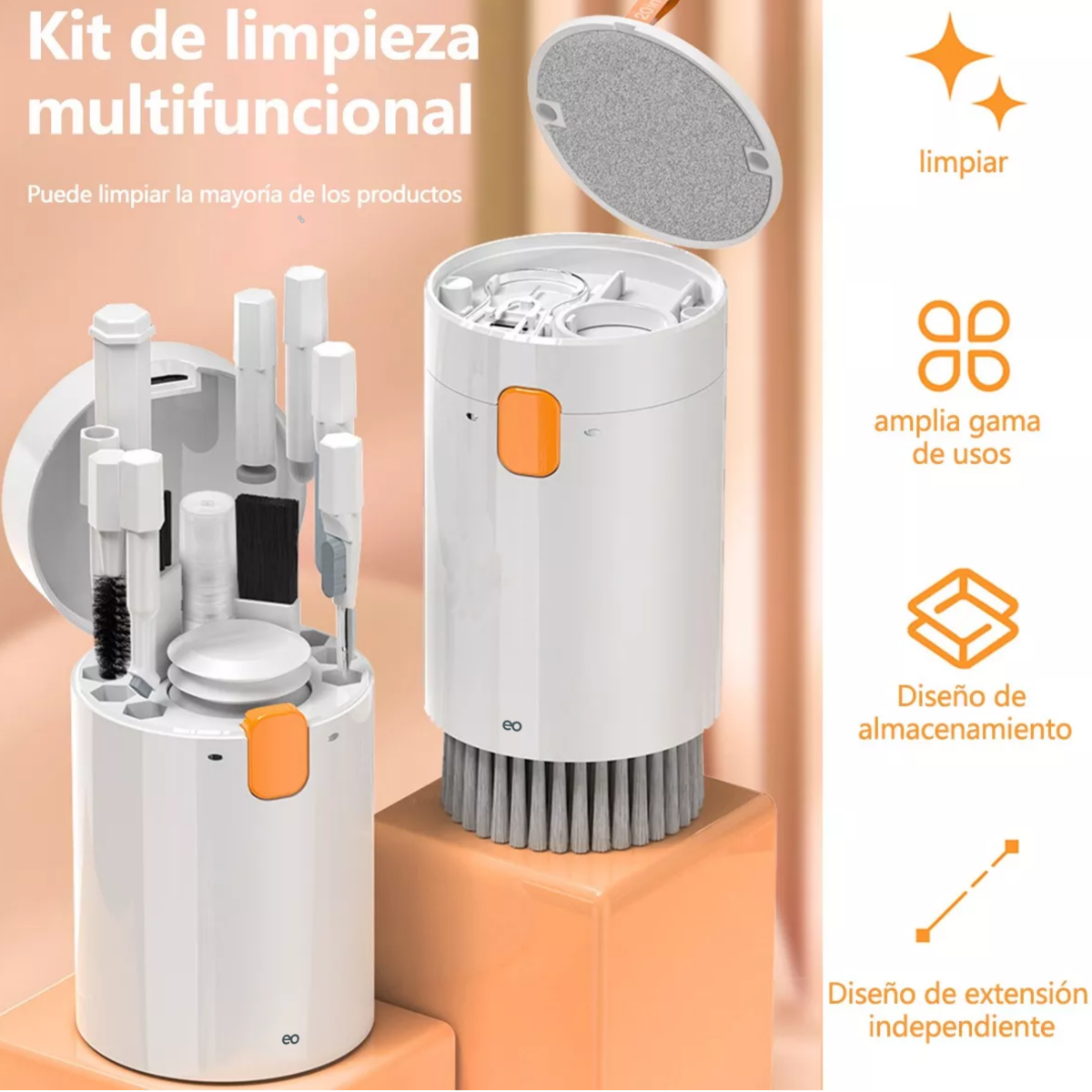Foto 4 pulgar | 20 En 1 Brochas Limpieza Kit De Limpieza Eo Safe Imports Esi-16000-1 Blanco
