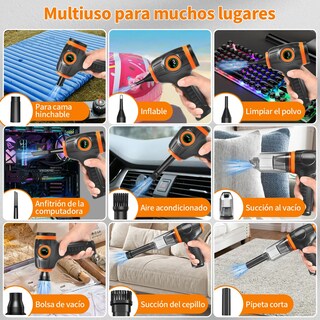 Foto 4 | Kit Limpieza Pc Inalámbrico Aire Soplador Eo Safe Imports Esi-20135 Negro